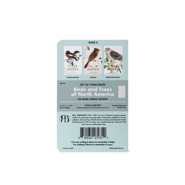 Field Notes The Birds and Trees of North America (3-pack)