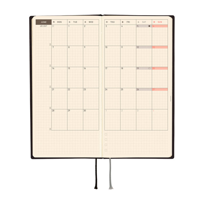 Hobonichi Weeks White Line 2027 -kalenteri