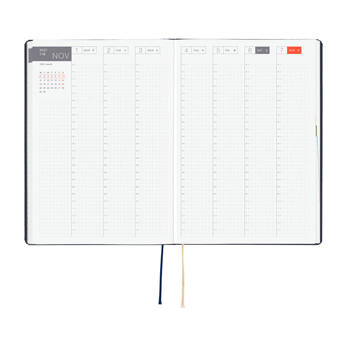 Hobonichi Hon A5 Slash 2027 -kalenteri