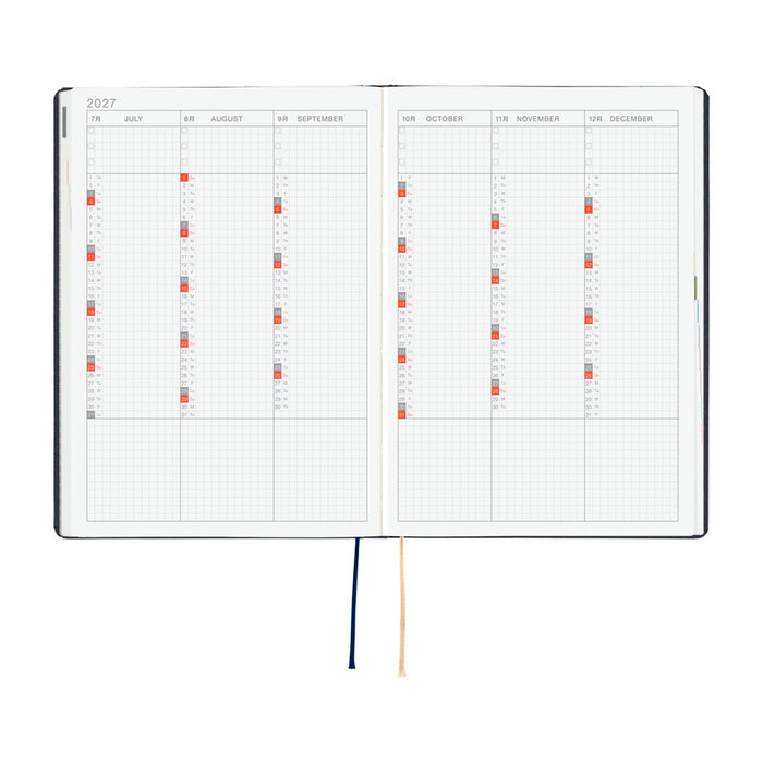 Hobonichi Hon A5 Slash 2027 -kalenteri