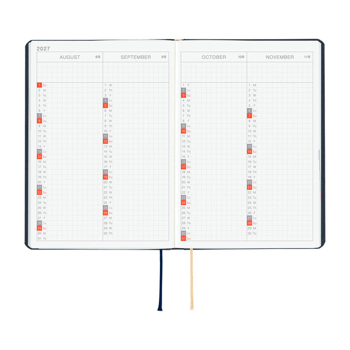 Hobonichi Hon A6 Slash 2027 -kalenteri