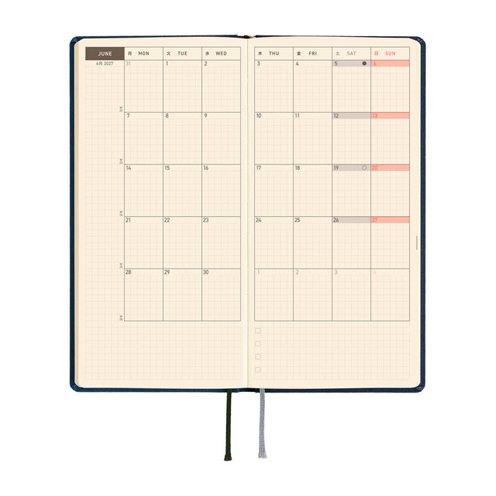 Hobonichi Weeks Colors 2027 -kalenteri