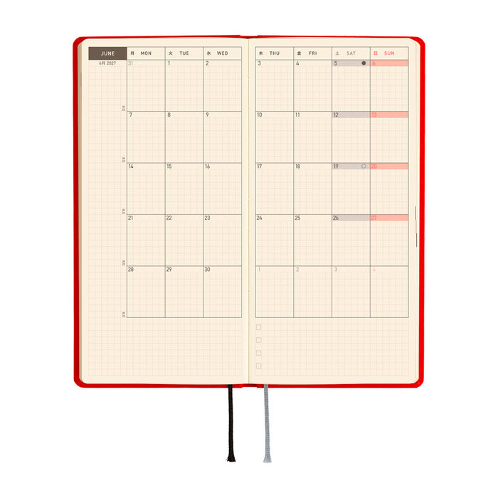 Hobonichi Weeks Colors 2027 -kalenteri