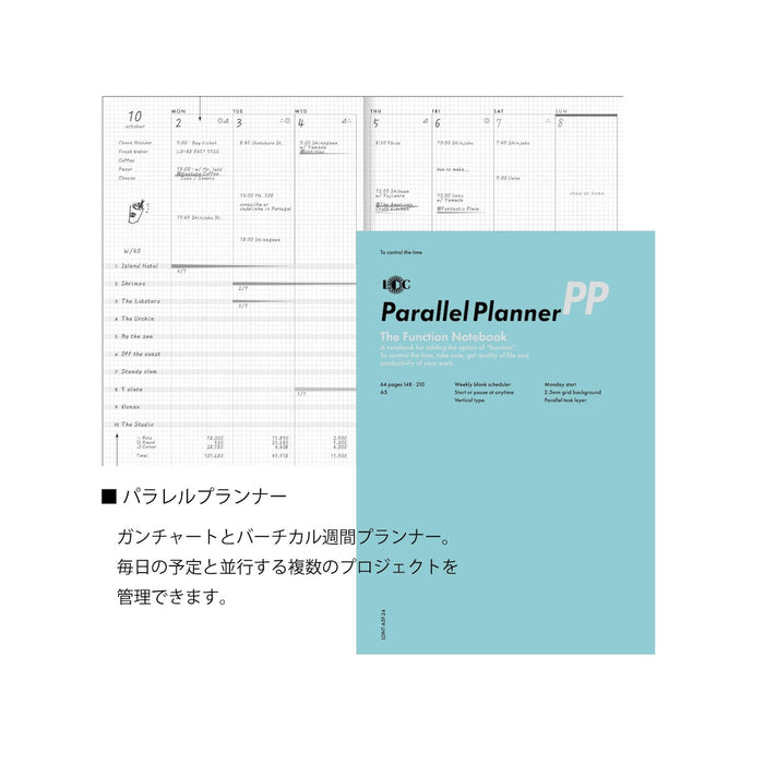Luddite Function Notebook A5 - Parallel Planner muistikirja