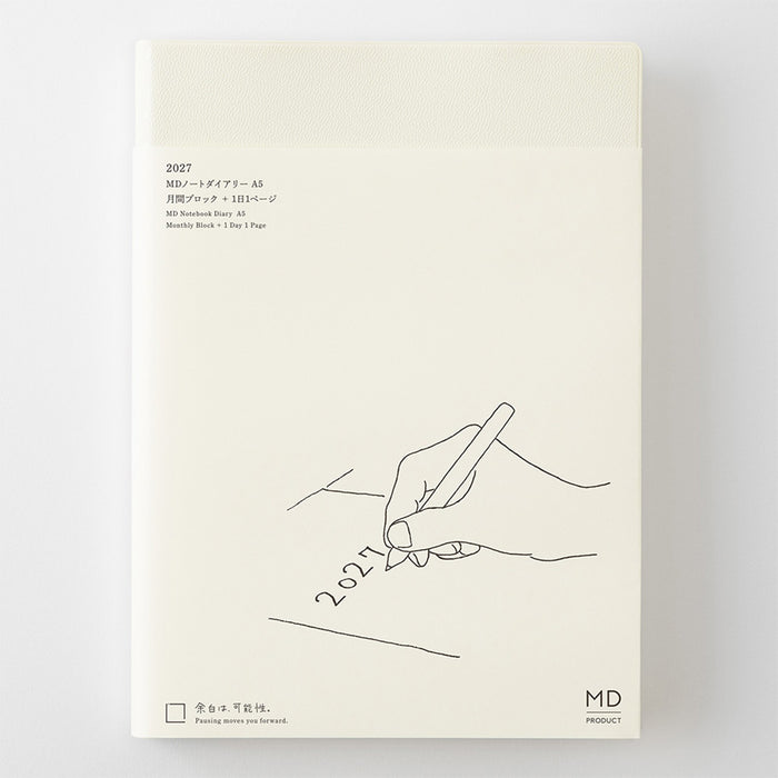 Midori MD Notebook Diary 1Day 1Page 2027 - A5
