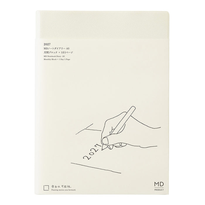 Midori MD Notebook Diary 1Day 1Page 2027 - A5