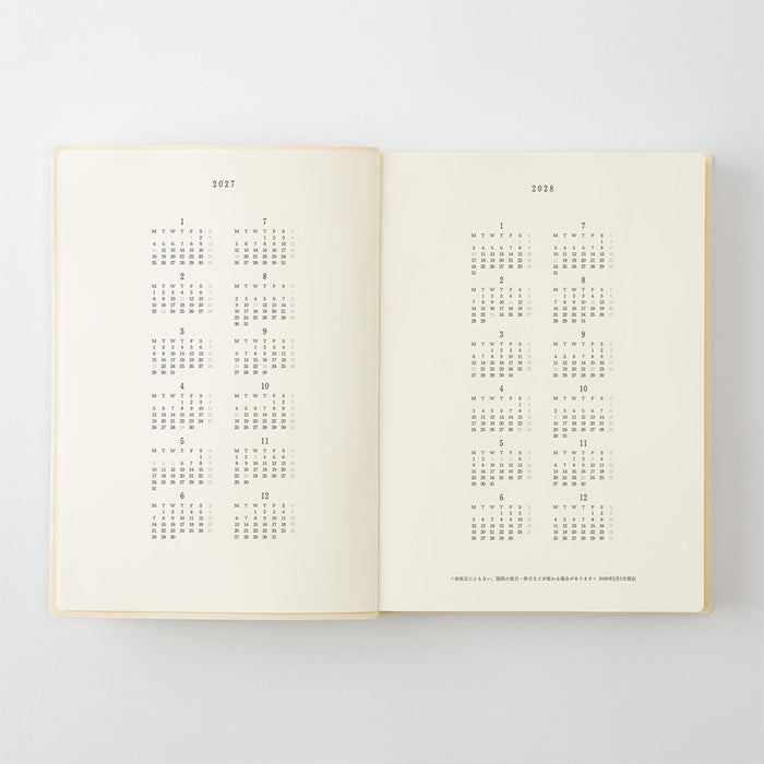 Midori MD Notebook Diary 1Day 1Page 2027 - A5