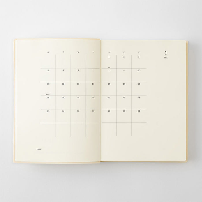 Midori MD Notebook Diary 1Day 1Page 2027 - A5