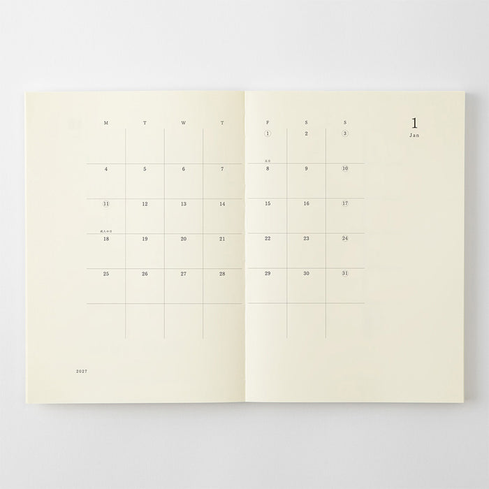 Midori MD Notebook Diary 2027 - A5