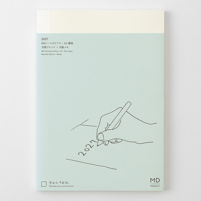 Midori MD Notebook Diary 2027 - A5 Thin