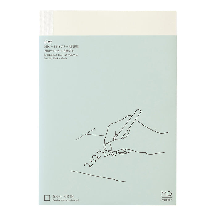 Midori MD Notebook Diary 2027 - A5 Thin