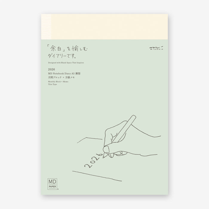 Midori MD Notebook Diary 2026 - A5 -kalenteri