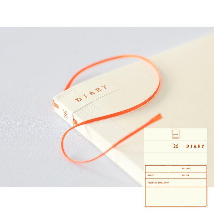 Midori MD Notebook Diary 2026 - B6 Slim -kalenteri