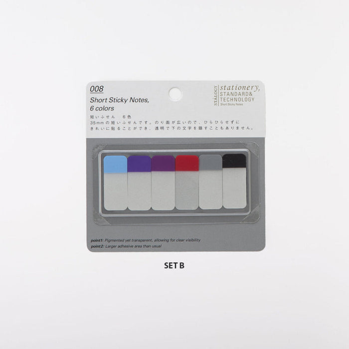 Sticky Note Short Row Stalogy Short Sticky Notes (6 colours) - Urban Kit Supply
