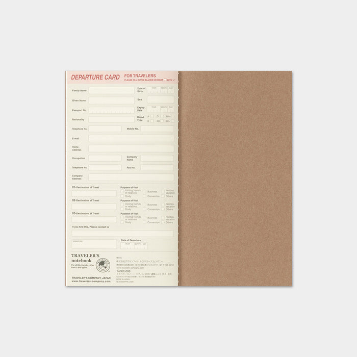 Traveler's Company 2027 - Weekly + Memo Refill (Regular)