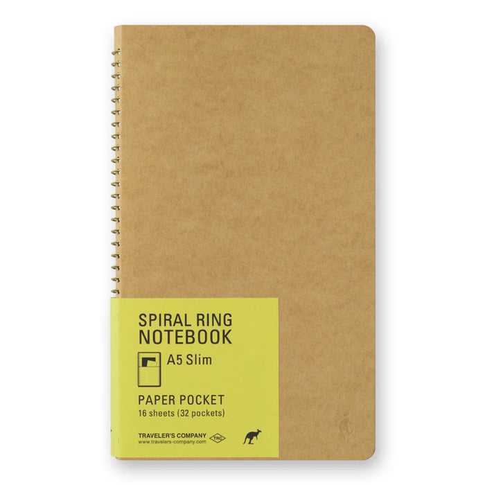 Traveler's Company Spiral Ring Notebook - A5 Slim Paper Pocket