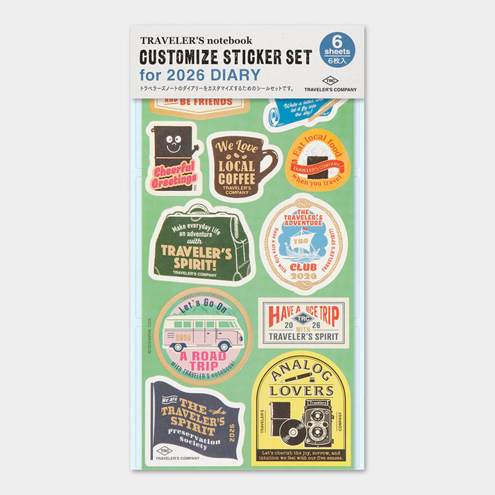 Traveler's Company 2026 - Customized Sticker Set