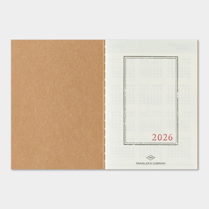 Traveler's Company 2026 - Monthly Diary Refill (Passport)