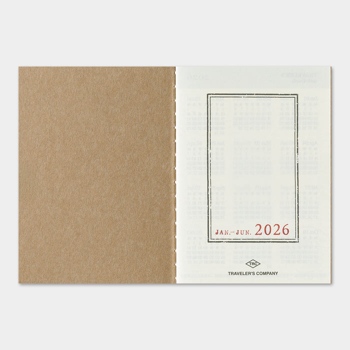 Traveler's Company 2026 - Weekly Diary Refill (Passport) -kalenteri