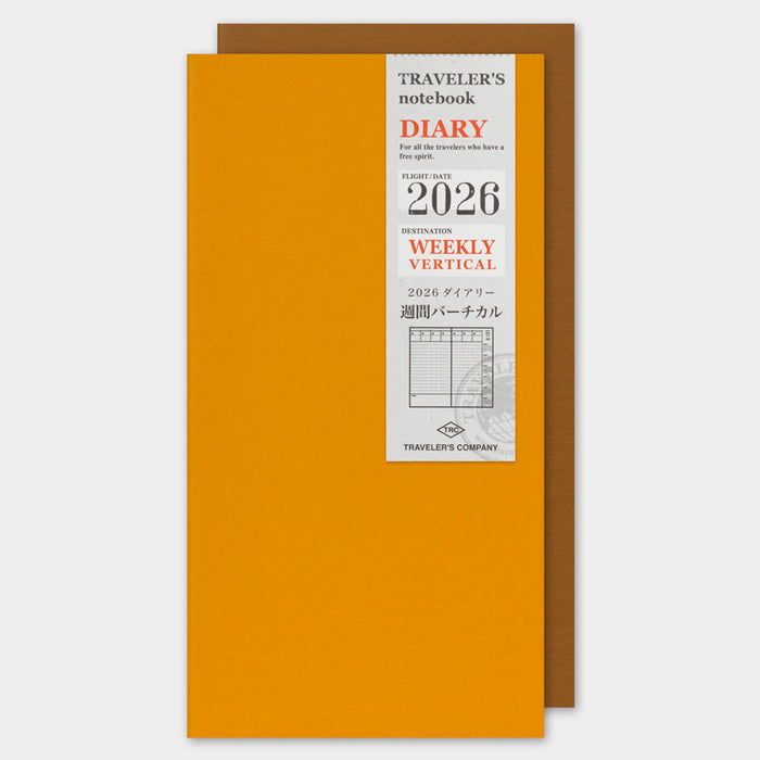 Traveler's Company 2026 - Weekly Vertical Diary Refill (Regular) -kalenteri