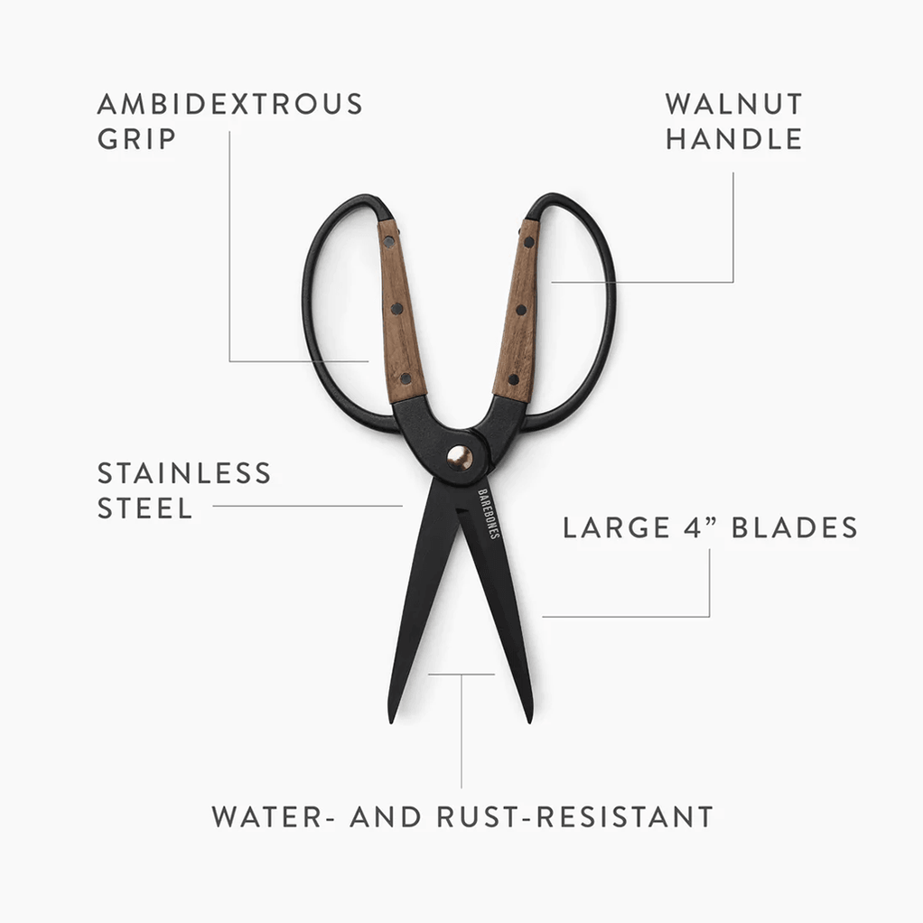 Barebones Garden Scissors - Walnut — Urban Kit Supply