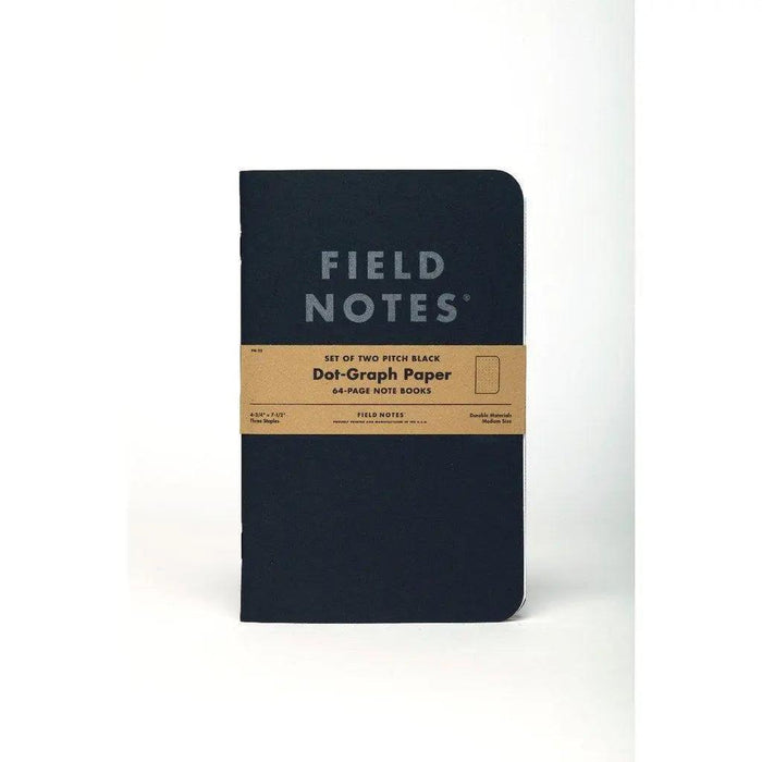 Field Notes Pitch Black LARGE Notebook (2-pack) - Urban Kit Supply
