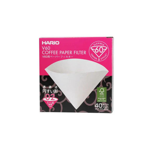 Hario paper filters for V60-02 dripper (40 pack) - Urban Kit Supply