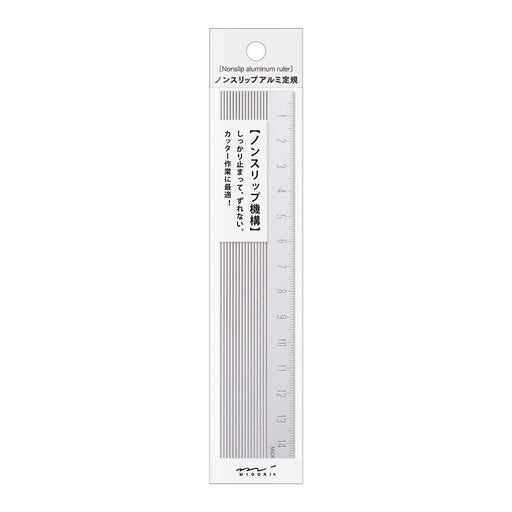 Midori Non-Slip Aluminium Ruler (15cm) - Urban Kit Supply