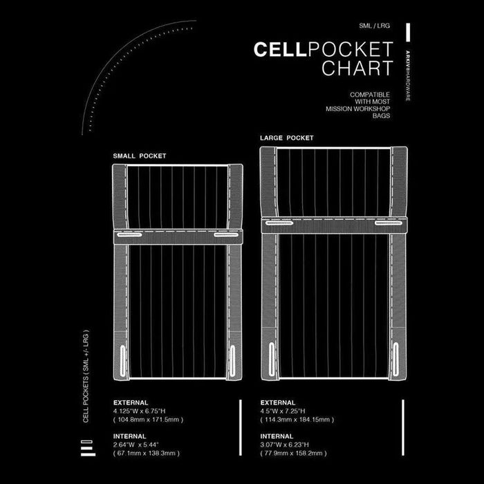Mission Workshop Arkiv Cell Pocket: Small - Urban Kit Supply