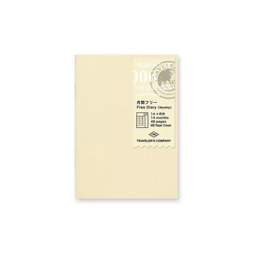 Traveler's Company - 006 Free Diary Monthly (Passport) - Urban Kit Supply