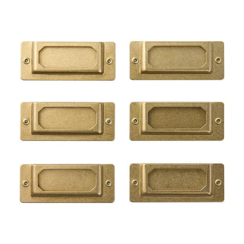 Traveler's Company Brass Label Plates (6 pcs) - Urban Kit Supply